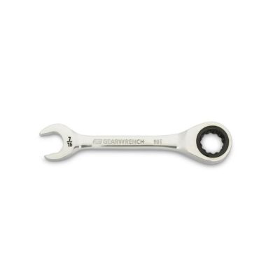 KDT86852 image(0) - GEARWRENCH 7/16 Inch 90-Tooth 12 Point Stubby Combination Ratcheting Wrench