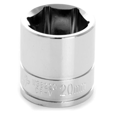 WLMW38220 image(0) - Wilmar Corp. / Performance Tool 3/8'' Dr 6pt Std. Socket 20mm