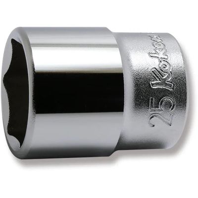 KKN4400M-25 image(0) - Ko-ken USA 4400M-25 1/2 Square Drive Socket 25 mm 6 Point Length 42 mm