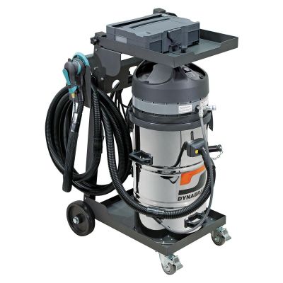 DYBM1025EX image(0) - Dynabrade Automotive Mega-Raptor Vac&reg;Pro Pack Vacuum System: Vacuum Kit w/6" Extreme ROS & Cart, M-Class, 120v/60Hz, 15 Amp, 20 gal.