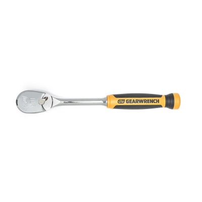 KDT81303T image(0) - GEARWRENCH 1/2 Inch Drive 90-Tooth Dual Material Teardrop Ratchet 11 Inch
