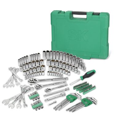 SKTSK01539 image(0) - S K Hand Tools 1/4", 3/8" & 1/2" Drive, 163 Piece, 6 Point, Shallow & Deep, SAE & Metric Mechanics Tool Set