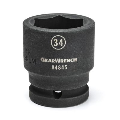 KDT84856 image(0) - GEARWRENCH 3/4 Inch Drive 6 Point Standard Impact Metric Socket 45mm