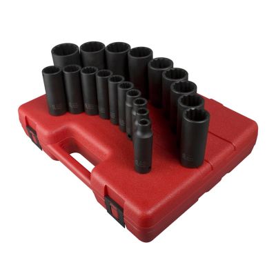 SUN2820 image(0) - SUNEX 19-Piece 1/2 in. Drive 12-Point Fract