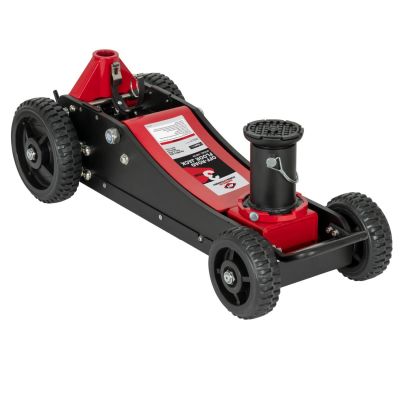 INT300OR image(0) - American Forge & Foundry Off Road Service Jack - 3 Ton Aluminum /  Steel Hybrid - Double Pump - Min H 5.9" to 28.74" Max H