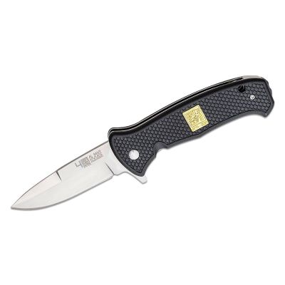 SUNAMK9202 image(0) - SUNEX Knife 40thS LLSA D2 58HRC Satin 3.6in Trad GlNylon 40th Black