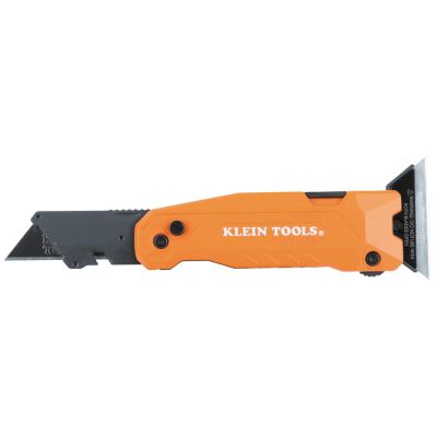 KLE44306 image(0) - Klein Tools FLICKBLADE&trade; 2-in-1 Utility Knife / Scraper with Blade Storage