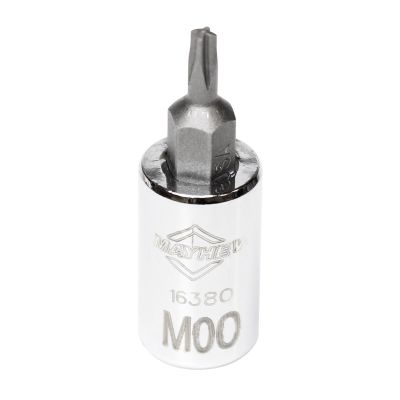 MAY16380 image(0) - Mayhew Mayhew No. 00 Mortorq&reg; Short Insert Socket Bit, 1/4-Inch Drive