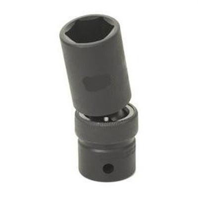 GRE2015UMD image(0) - Grey Pneumatic 1/2" Drive x 15mm Deep Universal Socket 6 Point - Black