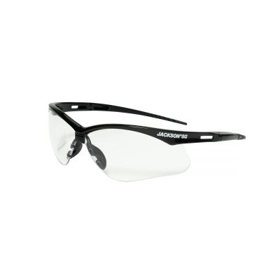 SRW50000 image(0) - Jackson Safety Safety Glasses - SG Series - Clear Lens - Black Frame - Hardcoat Anti-Scratch - Indoor