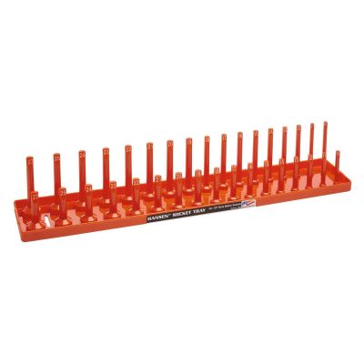 HNE1206 image(0) - Hansen Global 1/2 Inch Metric 2 Row Regular/Deep Socket Holder Tray - Color Orange