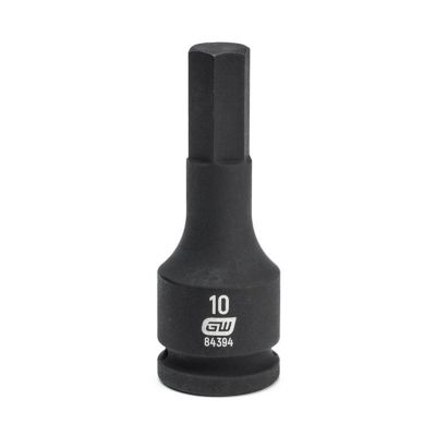KDT84394 image(0) - GEARWRENCH 3/8 Inch Drive Hex Bit Impact Metric Socket 10mm