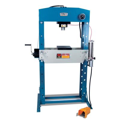 BLI1004828 image(0) - Baileigh HSP-50A - 50 Ton Air/Hand Operated H-Frame Press, 7-3/4" Stoke, CE Approved