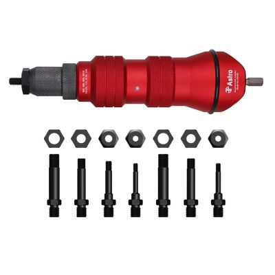 ASTADN38 image(0) - Astro Pneumatic XL Rivet Nut Drill Adapter Kit - 3/8" Capacity
