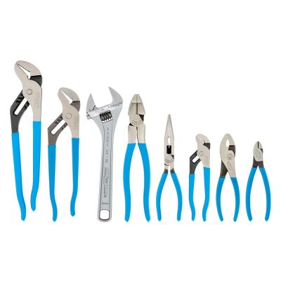 CHAGS-27 image(0) - Channellock 8Pc Straight Jaw Pliers Set With Adjustable Wrench