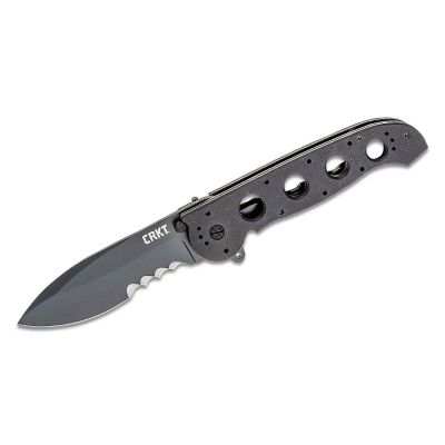 CRKM21-14G image(0) - CRKT (Columbia River Knife) M21-14G 1.4116 Corrosion Resistant Coating Veff Serrationswith  Blade Folding Knife with Liner Lock G10 Handle - Black