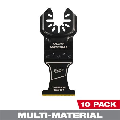MLW49-25-1529 image(0) - Milwaukee Tool MILWAUKEE&reg; OPEN-LOK 1-3/8" Carbide Teeth Multi-Material Multi-Tool Blades 10PK