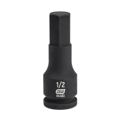 KDT84403 image(0) - GEARWRENCH 3/8 Inch Drive Hex Bit Impact SAE Socket 1/2 Inch