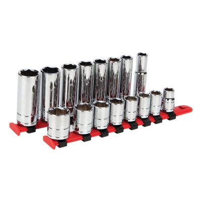 WLMW38306 image(0) - Wilmar Corp. / Performance Tool 16 Piece 3/8" Drive Metric Socket Set