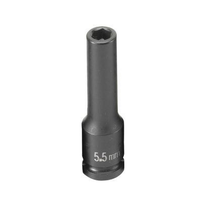 GRE955MDG image(0) - Grey Pneumatic 1/4" Drive x 5.5mm Magnetic Deep Socket