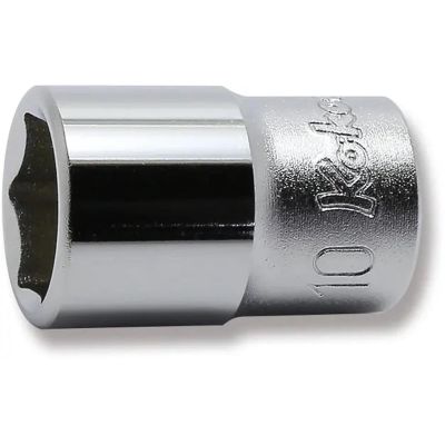 KKN2400M-10 image(0) - Ko-ken USA 2400M-10 1/4 Sq. Dr. Socket 10mm 6 point Length 22mm
