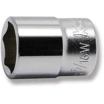 KKN3400W-5-16 image(0) - Ko-ken USA 3400W-5/16 3/8 Square Drive Socket Whitworth 5/16 6 Point Length 28 mm