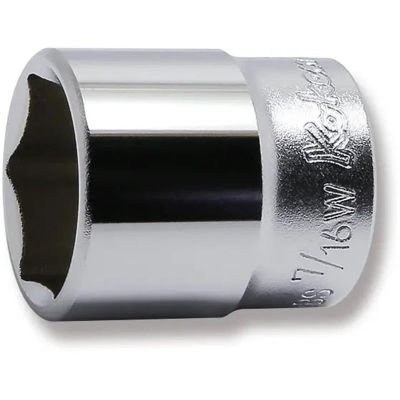 KKN3400W-7-16 image(0) - Ko-ken USA 3400W-7/16 3/8 Square Drive Socket Whitworth 7/16 6 Point Length 32 mm