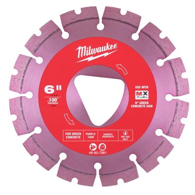MLW49-93-7261 image(0) - Milwaukee Tool Purple 6&rdquo; x .100&rdquo; Diamond Blade for Green Concrete