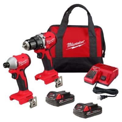 MLW3692-22CT image(0) - Milwaukee Tool M18 Compact Brushless 2-Tool Combo Kit