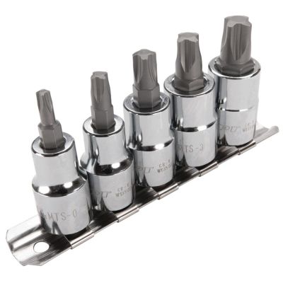 WLMW13500 image(0) - Wilmar Corp. / Performance Tool 5 Piece Mortorq Bit Socket Set