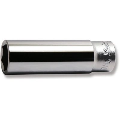 KKN2300A-7-16 image(0) - Ko-ken USA 2300A-7/16 1/4 Square Drive Socket 7/16 6 Point Length 50 mm