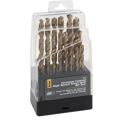 TIT32963 image(0) - TITAN 22-PC TITANIUM DRILL BIT