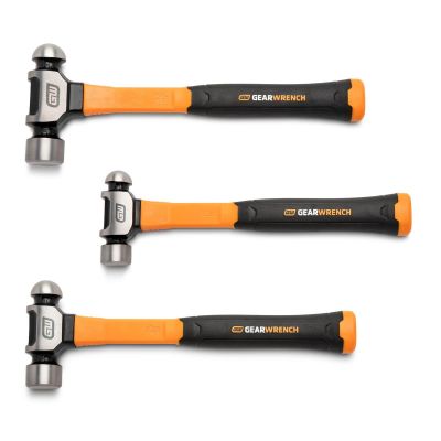 KDTGWH3PCBP image(0) - GEARWRENCH 3 Piece Ball Pein Hammer with Fiberglass Handles Set