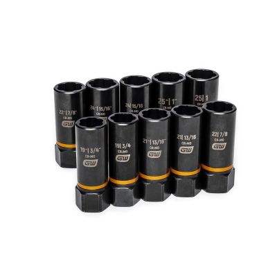 KDT86071 image(0) - GEARWRENCH 10 Piece 1/2 Inch Drive Bolt Biter Deep Extraction Socket Set