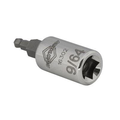 MAY16302 image(1) - Mayhew Mayhew 9/64-Inch SAE Ball Hex Short Insert Socket Bit, 1/4-Inch Drive