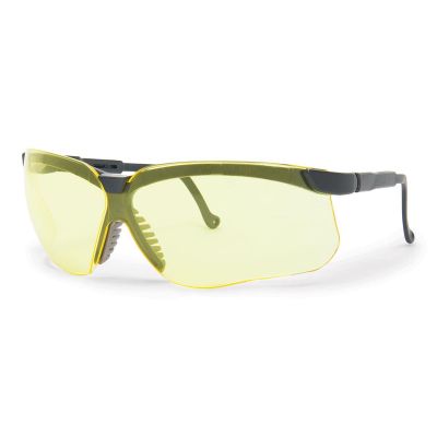 UVXRWS-51025 image(0) - Uvex Genesis Safety Eyewear, Black Adjustable Frame, Amber Lens, Anti-Fog Lens Coating - RWS-51025