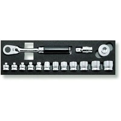 KKN3285ZA image(0) - Ko-ken USA 3285ZA-72T 3/8 Sq. Dr. 15 Piece Z-Series 6-Point Metric Socket Set 5.5-22mm