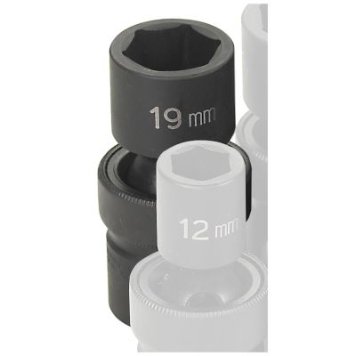 GRE2019UM image(0) - Grey Pneumatic 1/2" Drive x 19mm Standard Universal Socket
