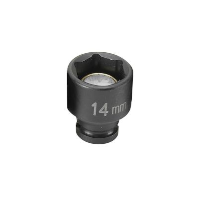 GRE914MG image(0) - Grey Pneumatic 1/4" Drive x 14mm Magnetic Standard Socket
