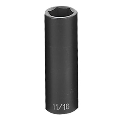 GRE2022D image(0) - Grey Pneumatic 1/2" Drive x 11/16" Deep Socket