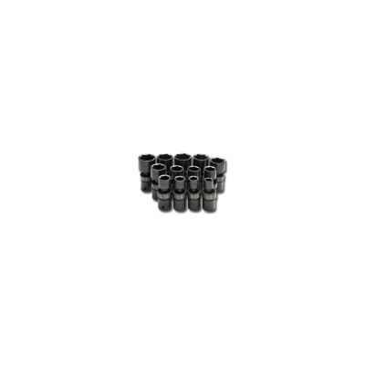 SKT34300 image(0) - S K Hand Tools SOCKET SET IMPACT FLEX 1/2IN. DR 13PC SAE STD 6 PT