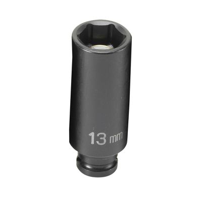 GRE913MDG image(0) - Grey Pneumatic 1/4" Drive x 13mm Magnetic Deep Socket