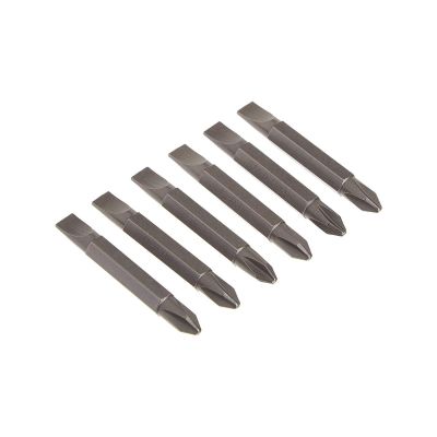 DWTDW2024B6 image(0) - DEWALT Screwdriver Set, #2 Phillips / No. 8 Slotted Double Ended Bit, 6-Pack