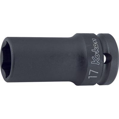 KKN14301X-15 image(0) - Ko-ken USA 14301X-15 1/2 Sq. Dr. Socket 15mm 6 point Length 60mm Thin walled