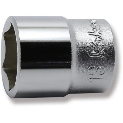 KKN2400M-13 image(0) - Ko-ken USA 2400M-13 1/4 Sq. Dr. Socket 13mm 6 point Length 22mm