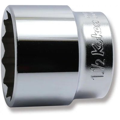 KKN4405A-1-1-2 image(0) - Ko-ken USA 4405A-1.1/2 1/2 Square Drive Socket 1.1/2 12 Point Length 47 mm