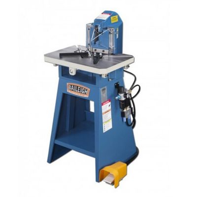 BLI1007236 image(0) - Baileigh SN-F11-AN - 11 Gauge Mild Steel Air Operated, Fixed Angle Sheet Metal Notcher, 5" Blade Length