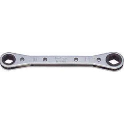 KKN102NA-7-16X1-2 image(0) - Ko-ken USA 102NA-7/16X1/2 Ratcheting Ring Wrench 7/16x1/2 6 Point Length 145 mm