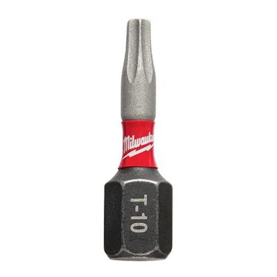 MLW48-32-4427 image(0) - Milwaukee Tool SHOCKWAVE 2-Piece Impact Torx&reg; T10 Insert Bits (3 Pack)
