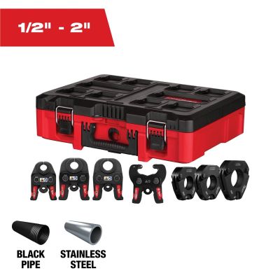 MLW49-16-2683 image(0) - Milwaukee Tool 1/2 Inch- 2 Inch IPS-P Jaw and Pivoting Ring Kit for M18 FORCE LOGIC Press Tools